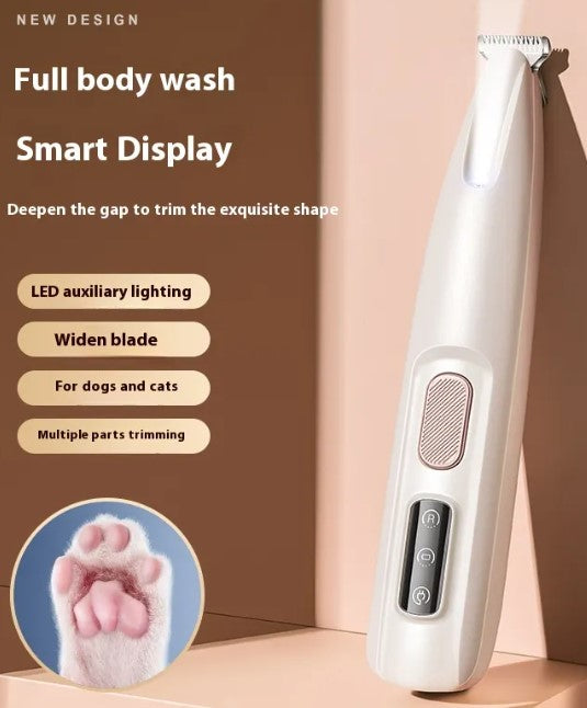 Pet Paw Trimmer with LED Light – Precise, Quiet & Waterproof
