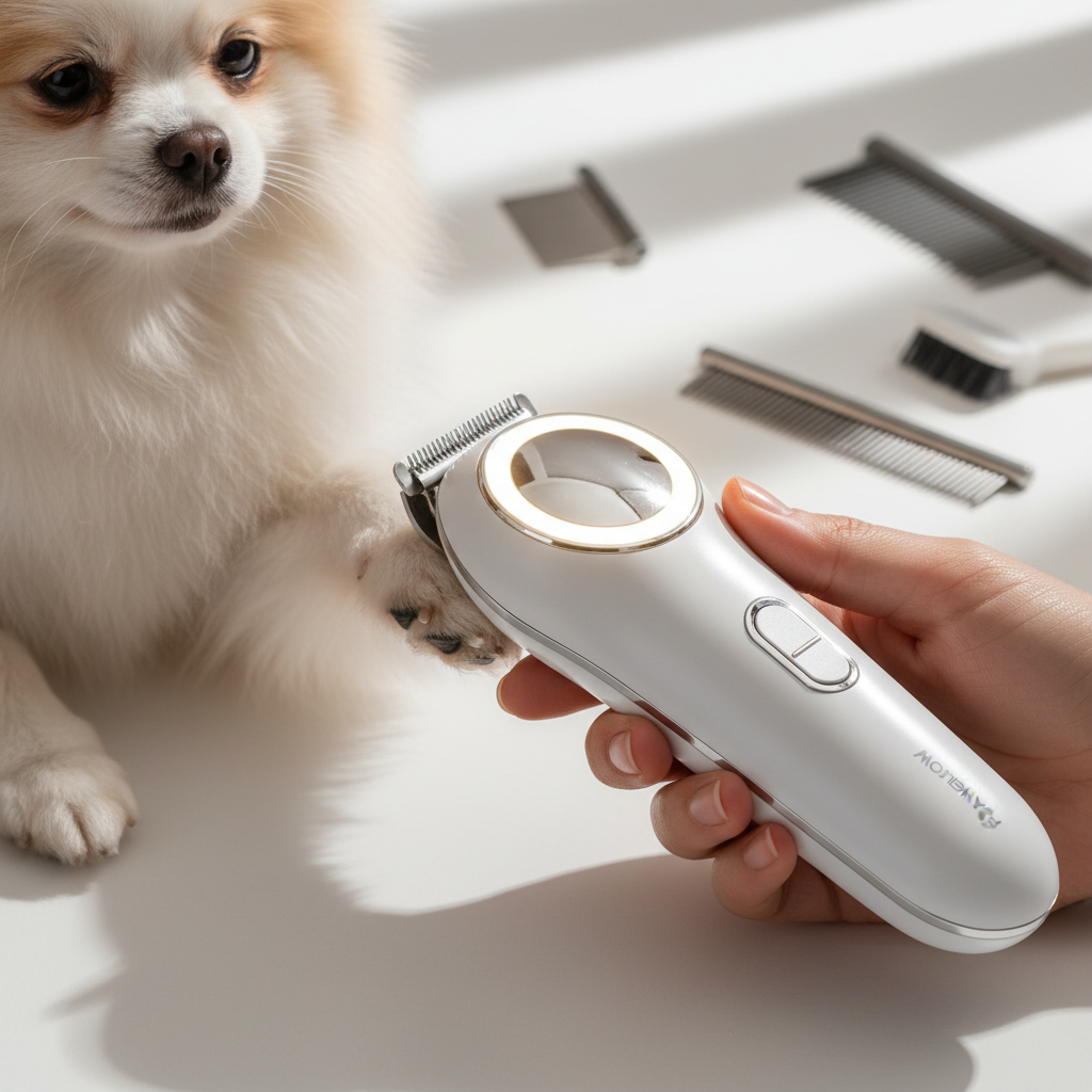 Pet Paw Trimmer with LED Light lifestyle photo